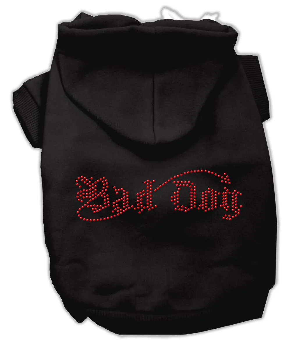 Bad Dog Rhinestone Hoodies Black M (12)