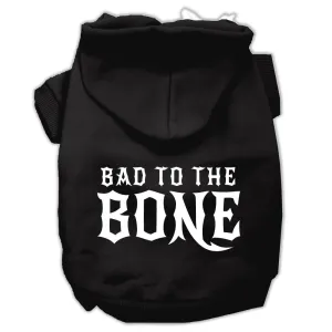 Bad to the Bone Dog Pet Hoodies Black Size Lg (14)