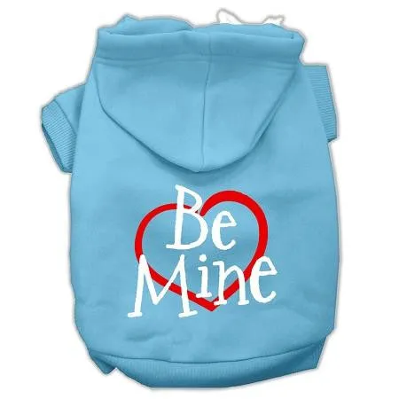 Be Mine Screen Print Pet Hoodies Baby Blue Size Xs (8)