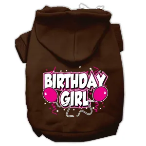 Birthday Girl Screen Print Pet Hoodies Brown Size Med (12)