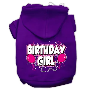 Birthday Girl Screen Print Pet Hoodies Purple Size Sm (10)