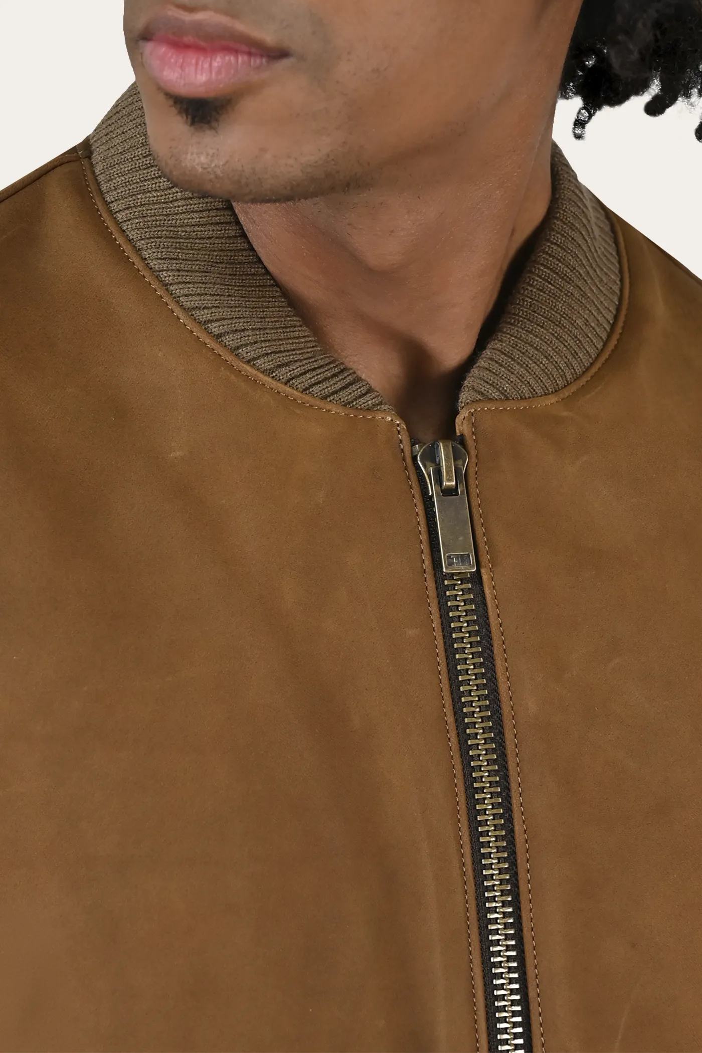 Classic Leather Bomber Jacket