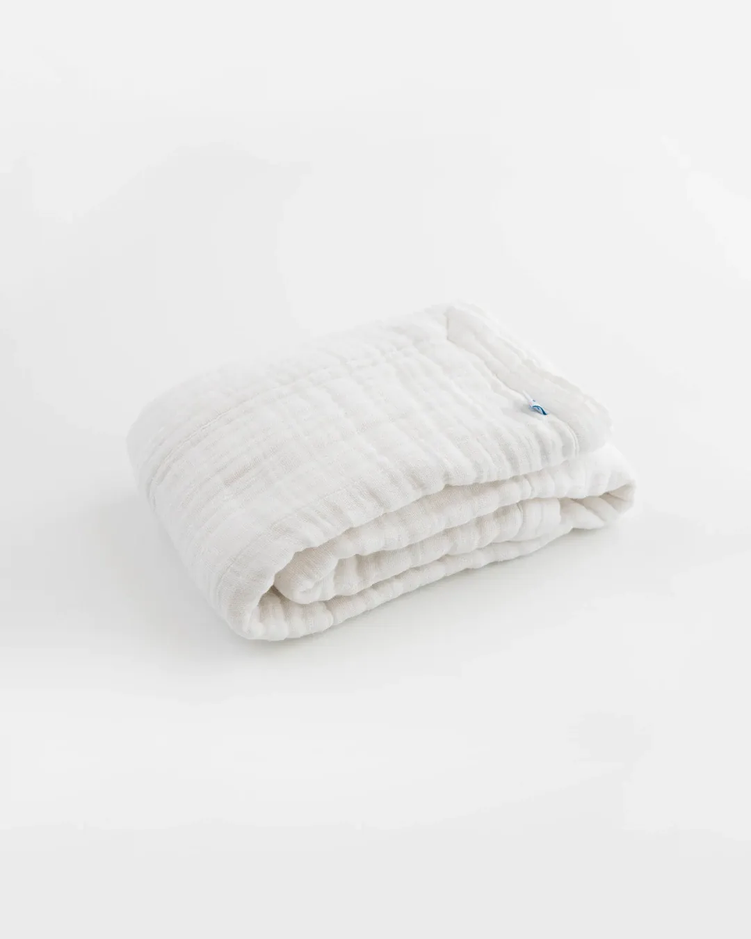 Cotton Muslin Baby Quilt - White