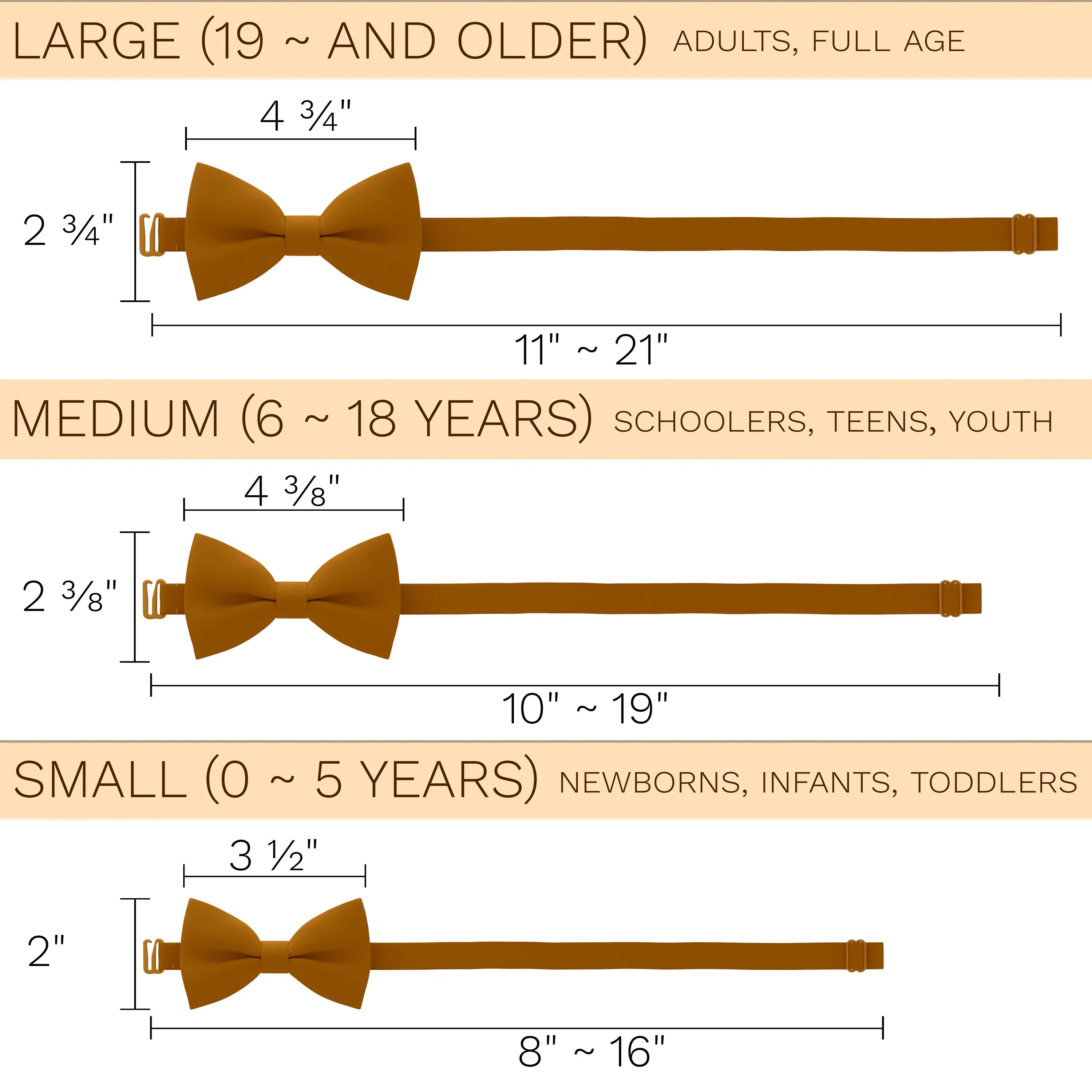 Crape Butterscotch Bow Tie