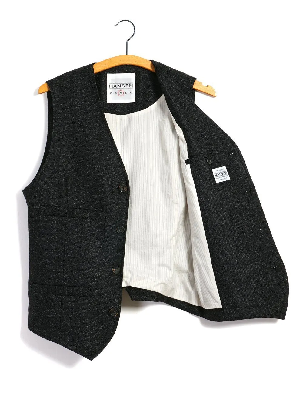 DANNY | Classic Waistcoat | Black Marble