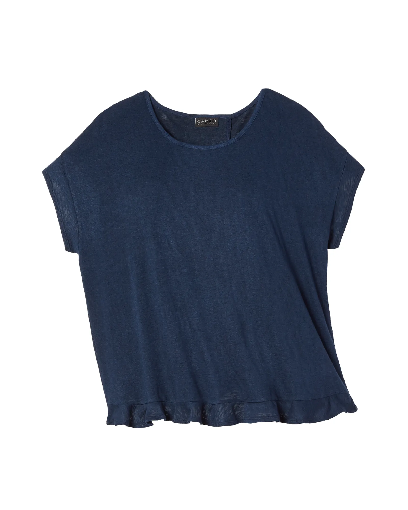 Faith Ruffle Dolman Top | Navy