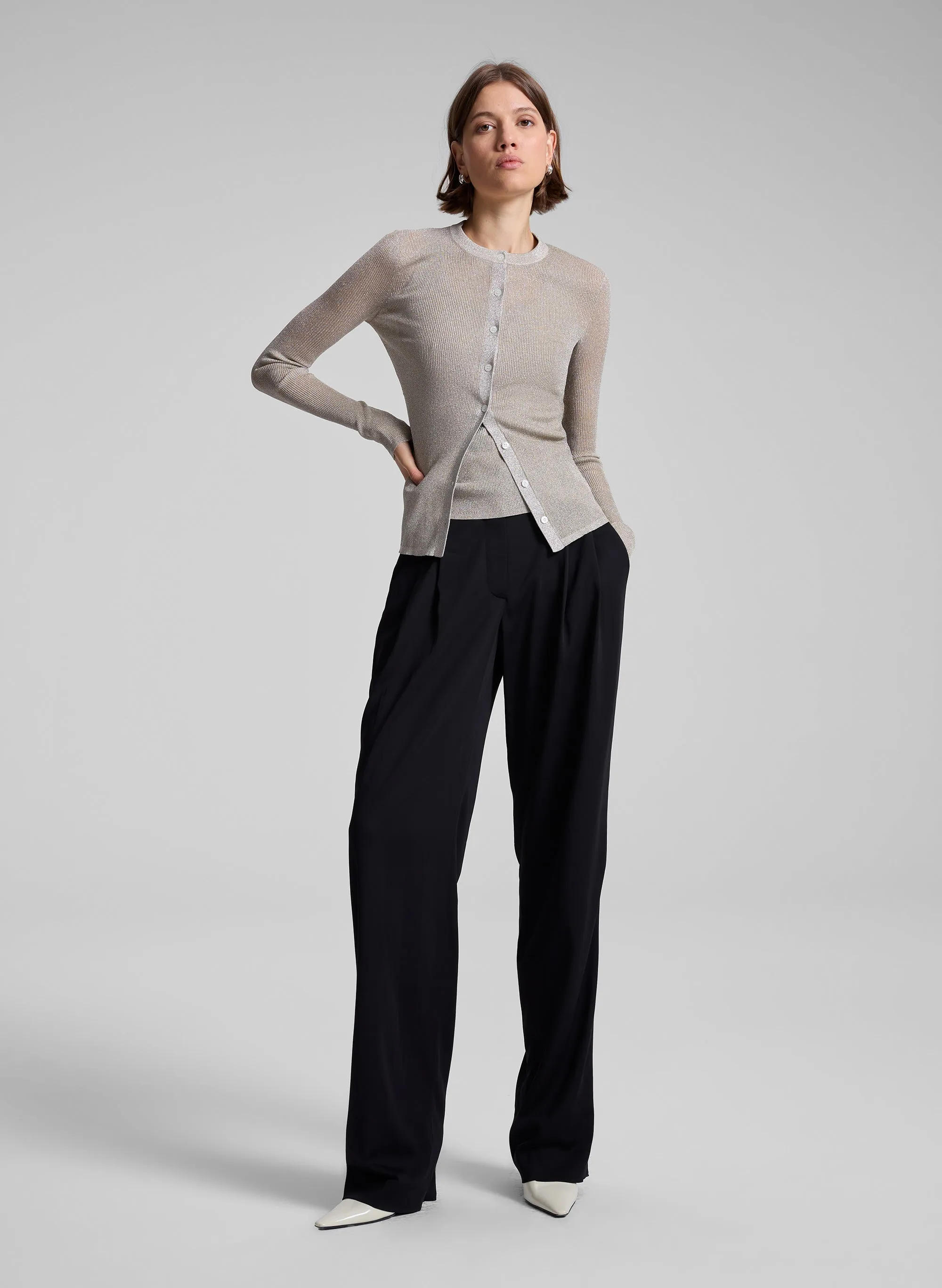 Fisher Fine Lurex Cardigan