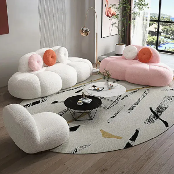 Fully Upholstered Indoor Furniture - Sofa Set - Fluffy