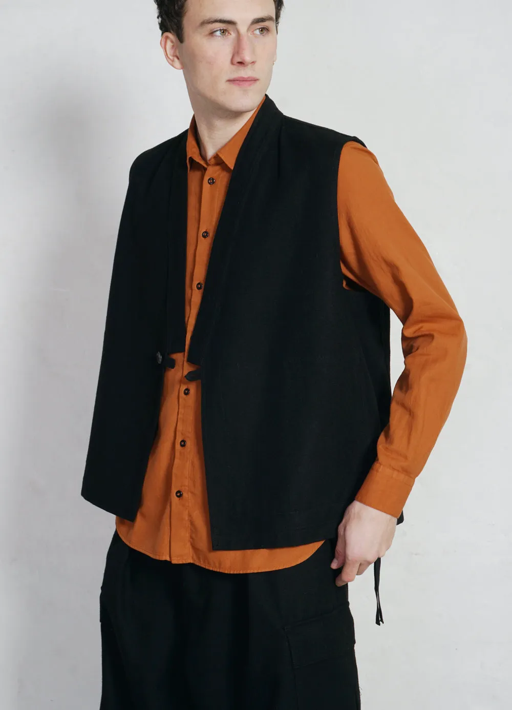 HAUK | Eastern Waistcoat | Black