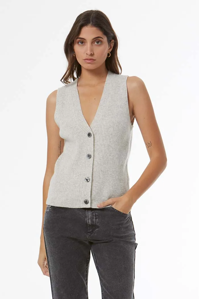 Leah Sweater Vest // Sea Salt Heather Cashmere Blend