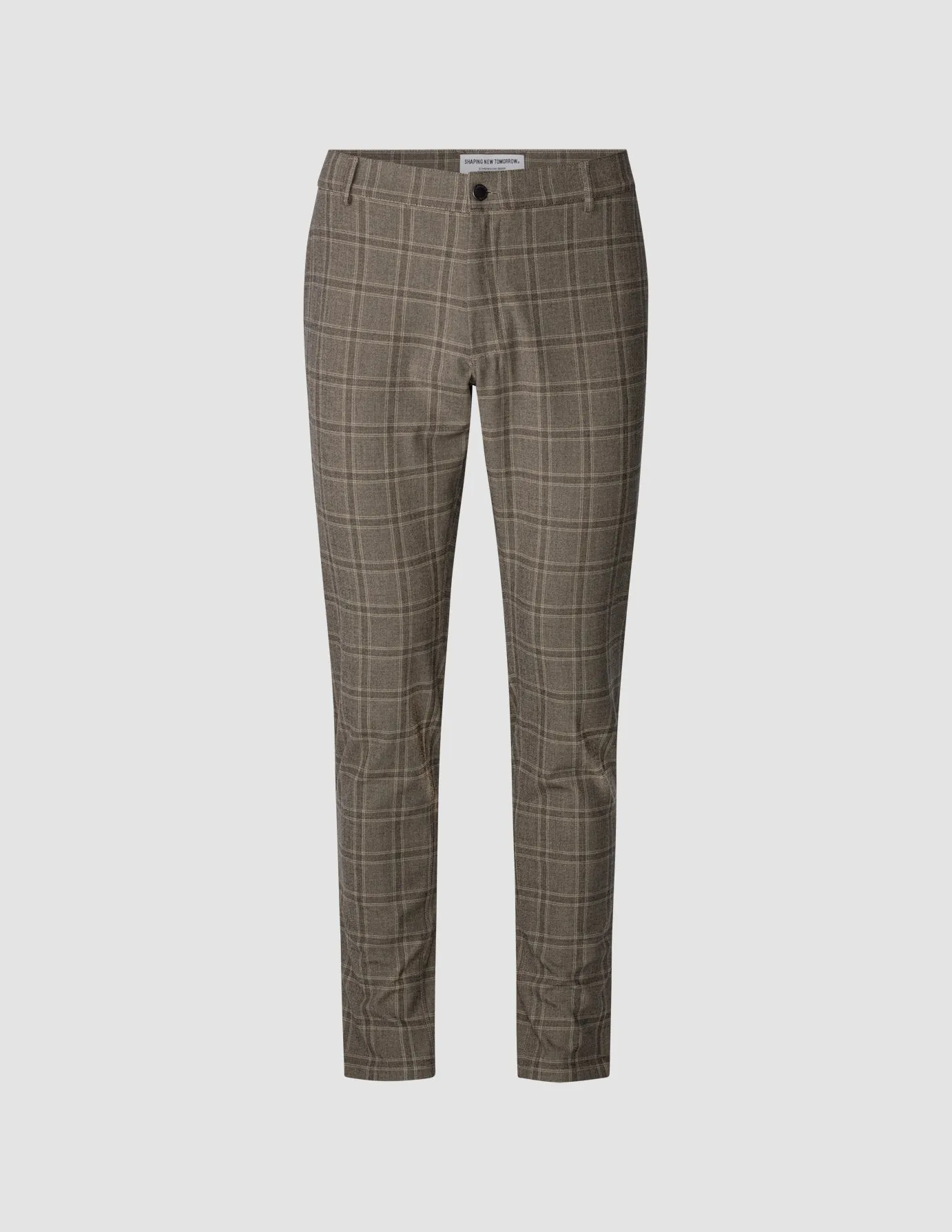 Limited Check Pants Slim Khaki