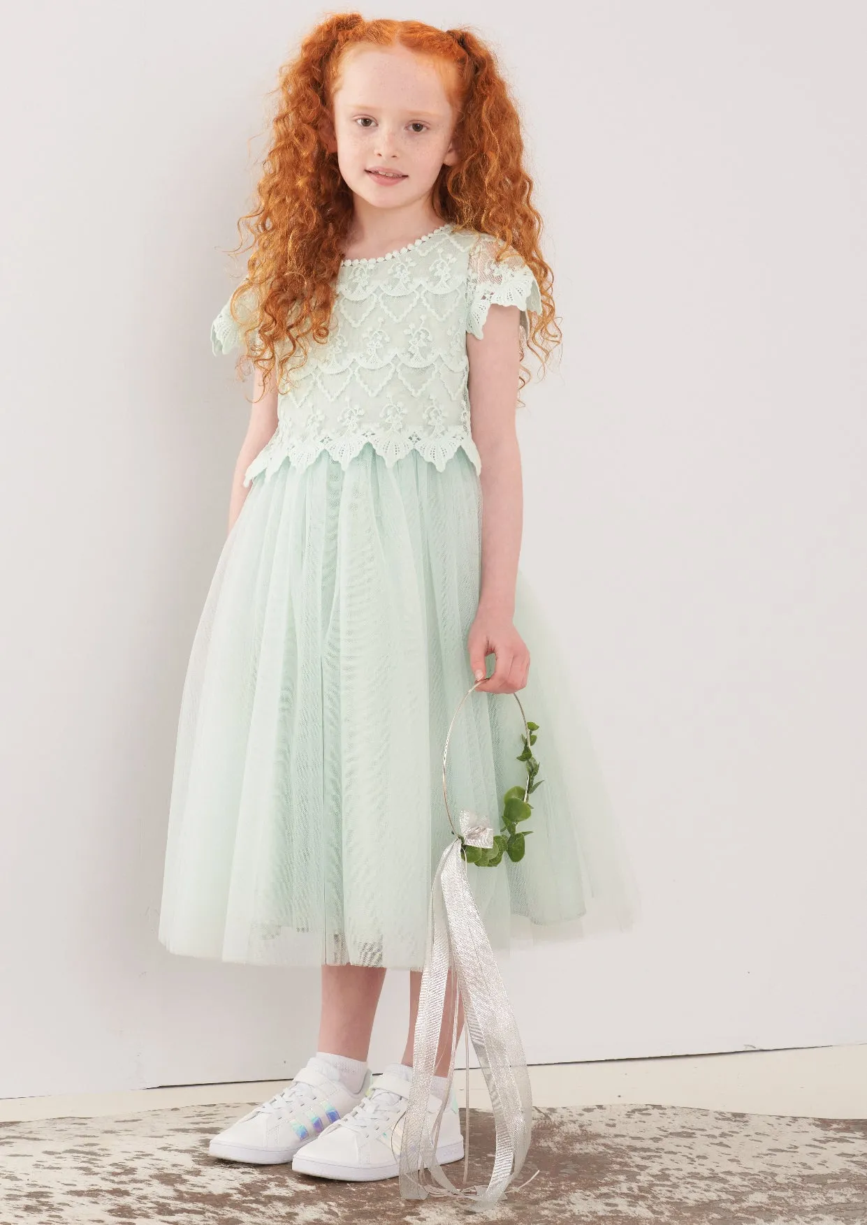 Lucy Lace Bodice Dress - Pistachio