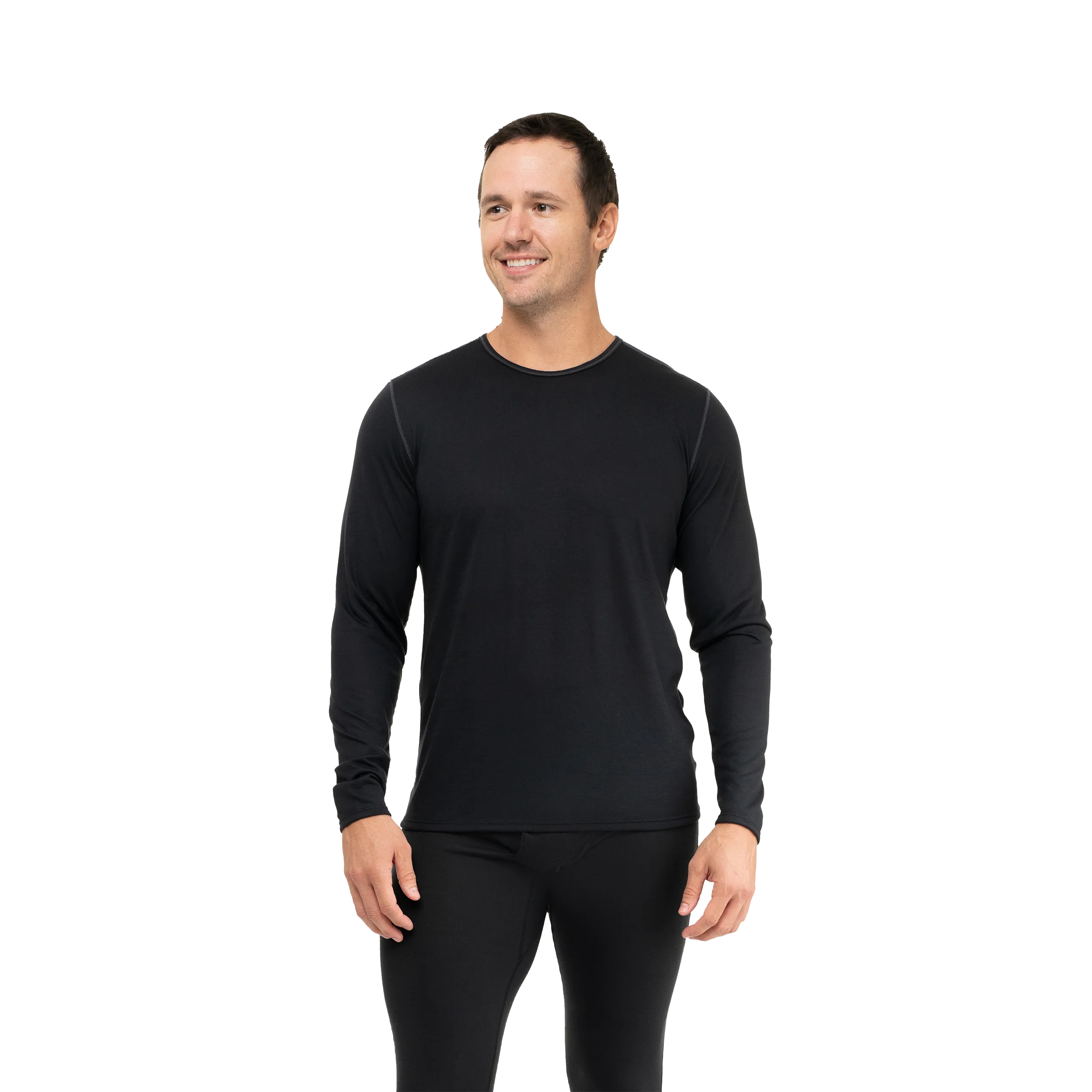 Men's Pepper Bi-Ply Crewneck - Black