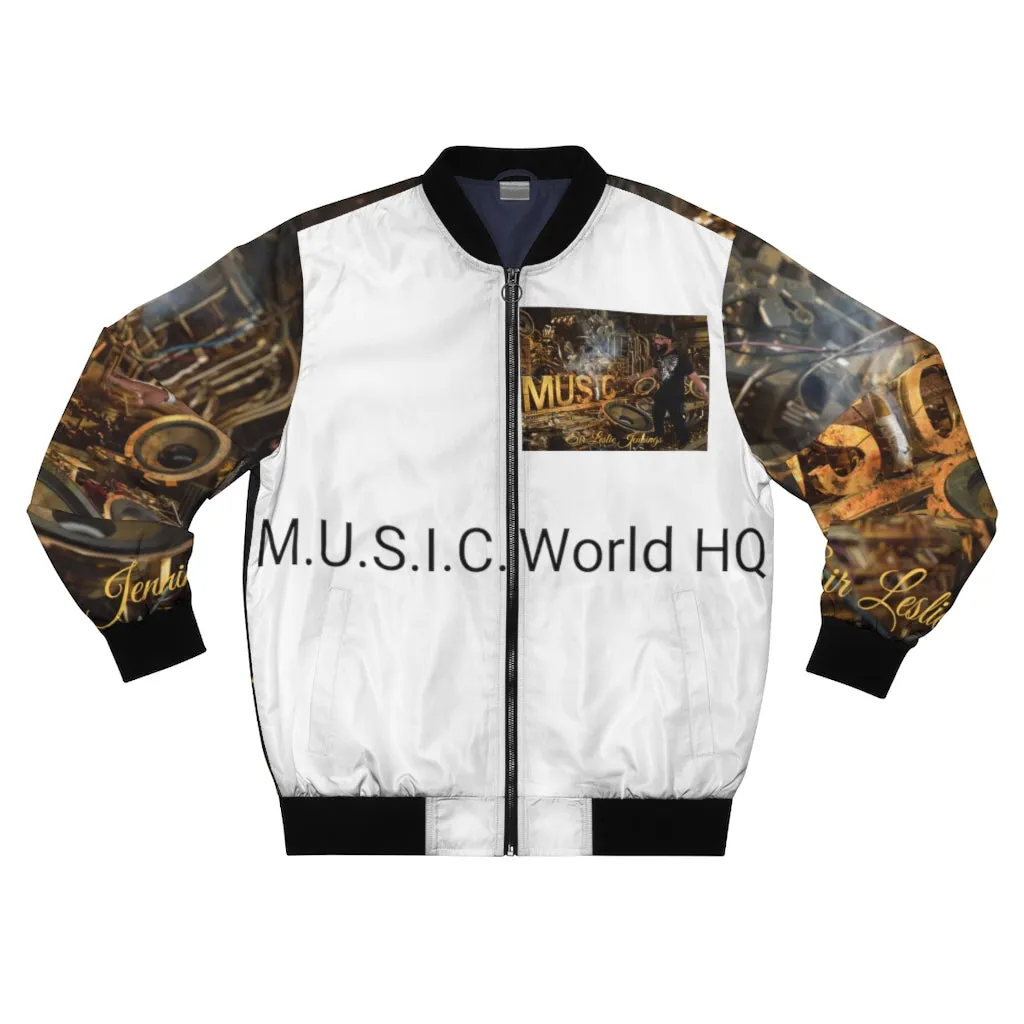 M.U.S.I.C. World HQ  Album Cover Series Men's AOP Bomber Jacket