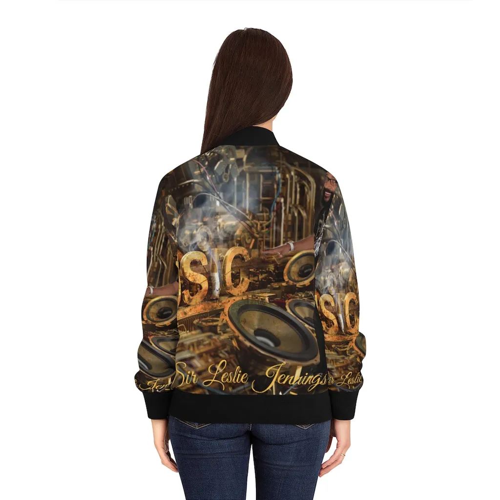 M.U.S.I.C. World HQ  Album Cover Series Women's Bomber Jacket (AOP)