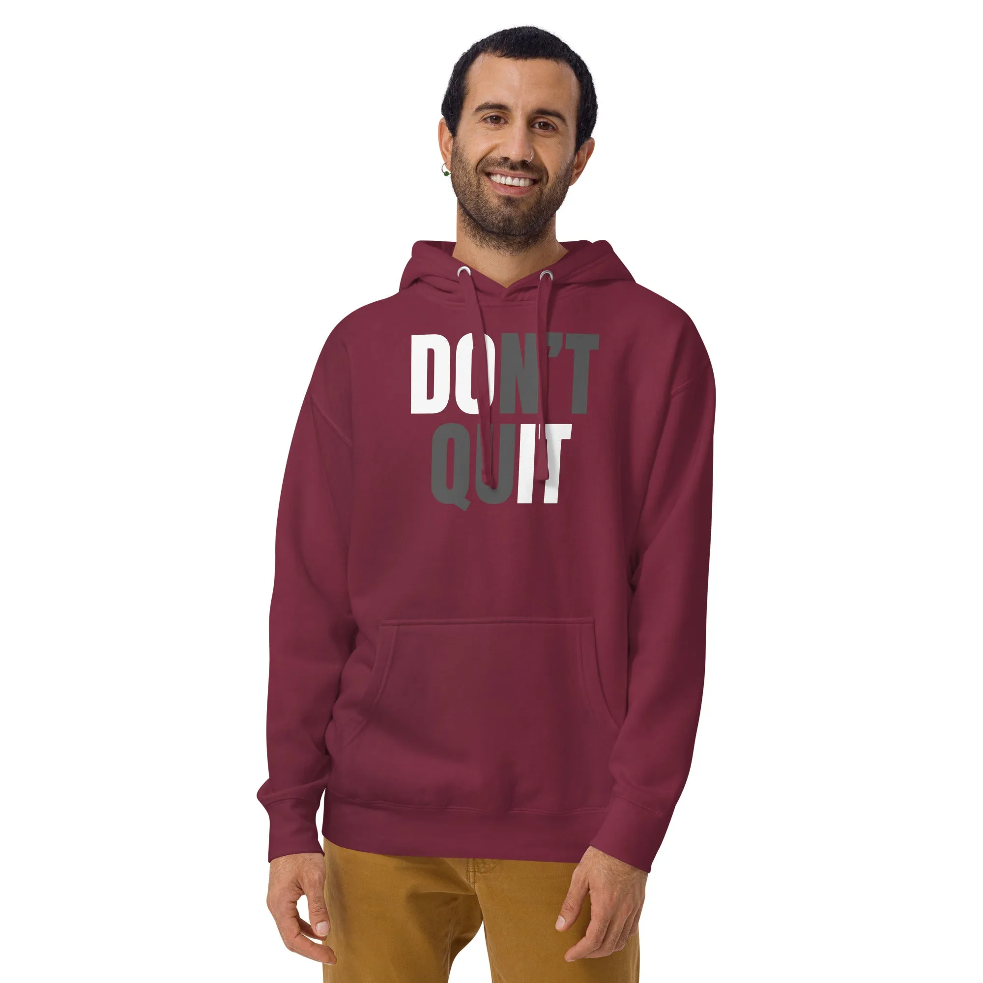 "Don't Quit" Unisex Hoodie by Dumbbells and Hotels