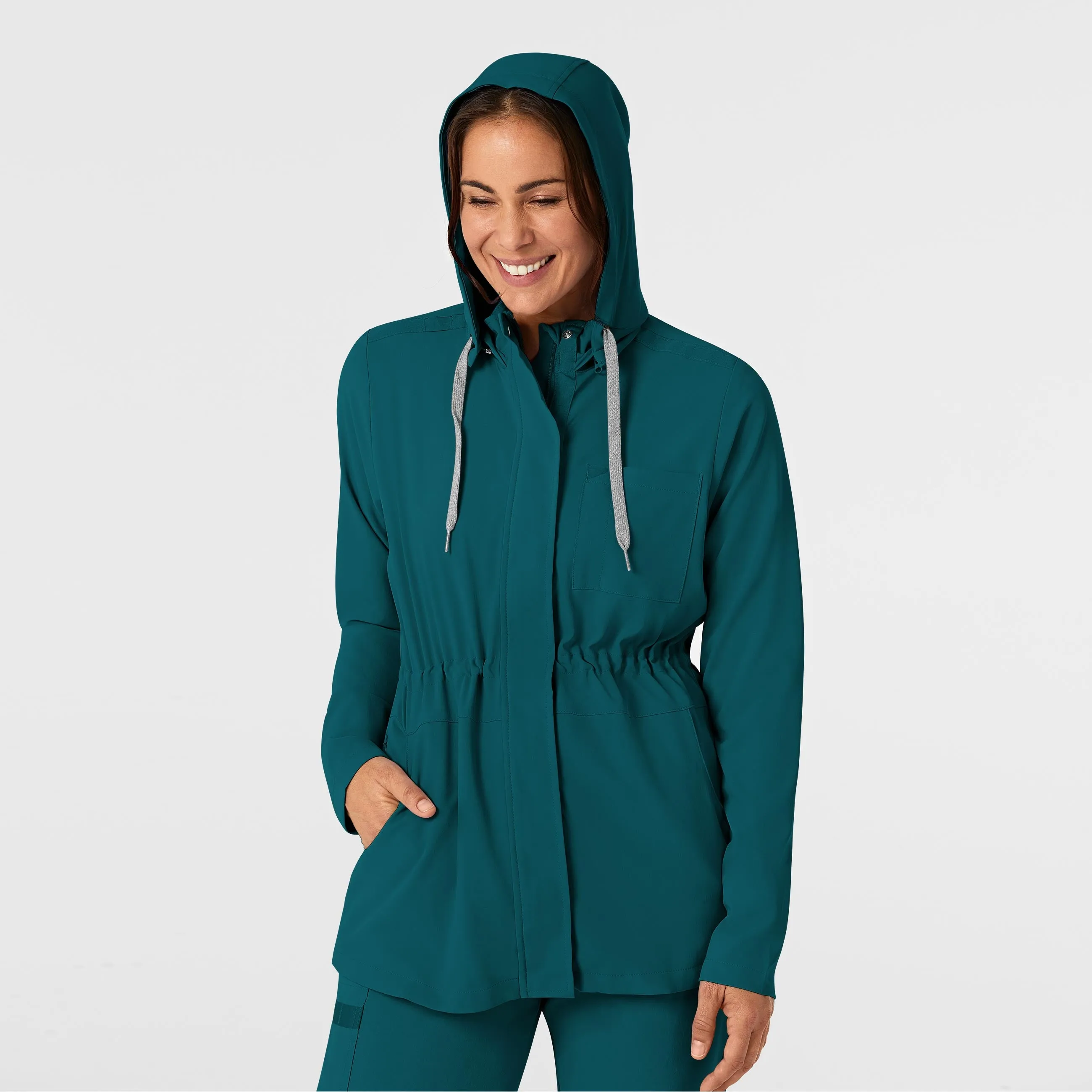 RENEW Women's Convertible Hood Fashion Jacket - Caribbean Blue