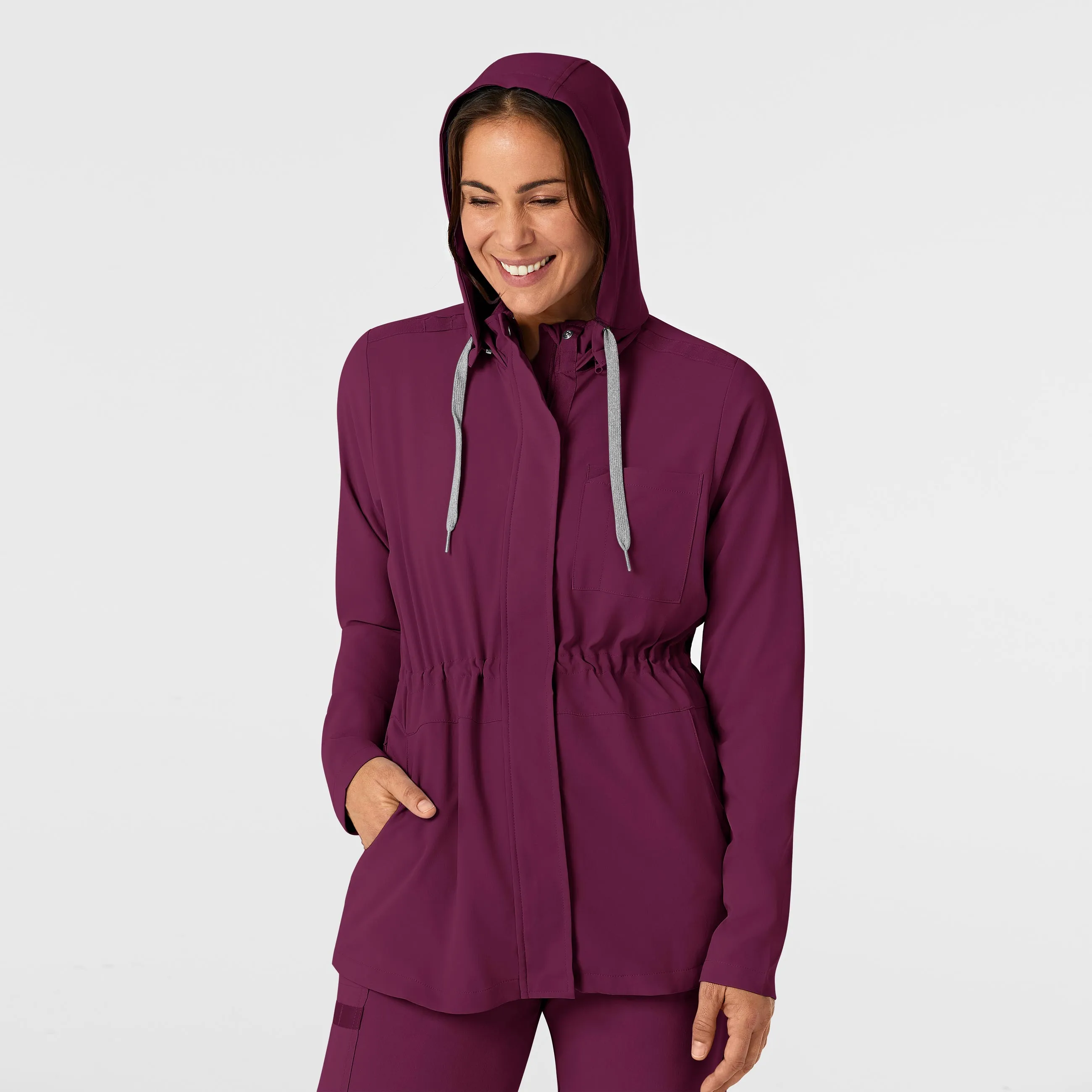 RENEW Women's Convertible Hood Fashion Jacket - Wine