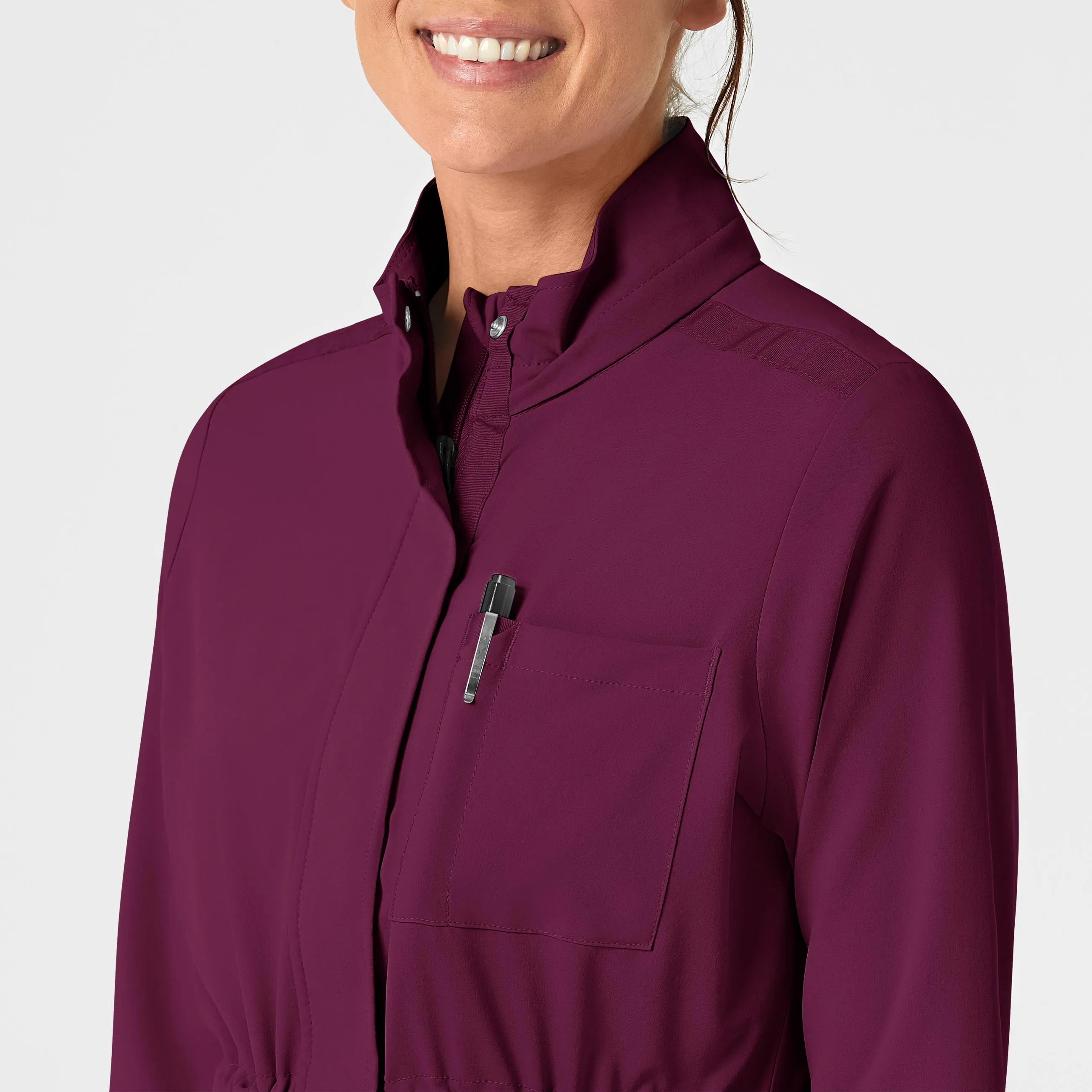 RENEW Women's Convertible Hood Fashion Jacket - Wine