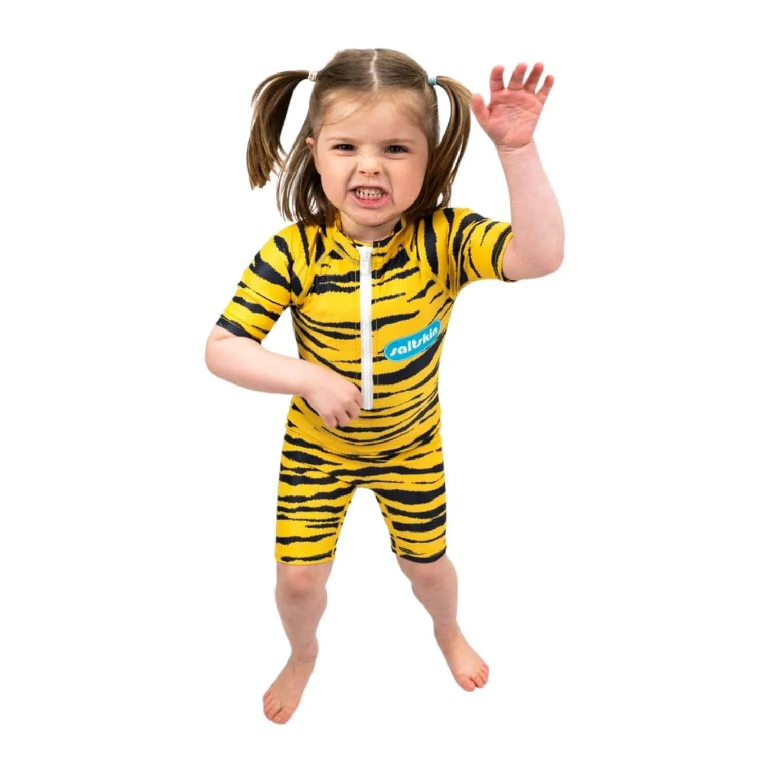 Saltskin Youth Kids UV Shorty Sun Suit - Tiger