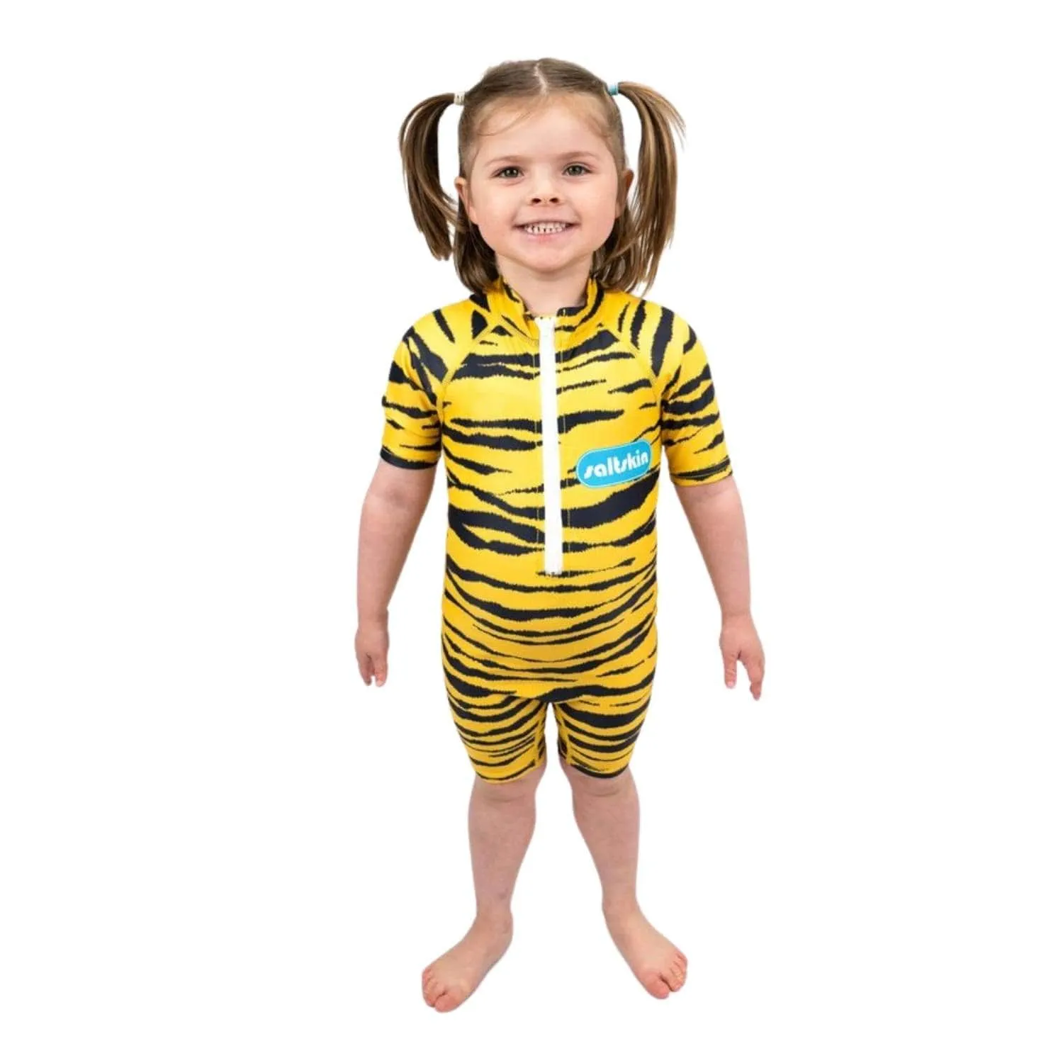 Saltskin Youth Kids UV Shorty Sun Suit - Tiger