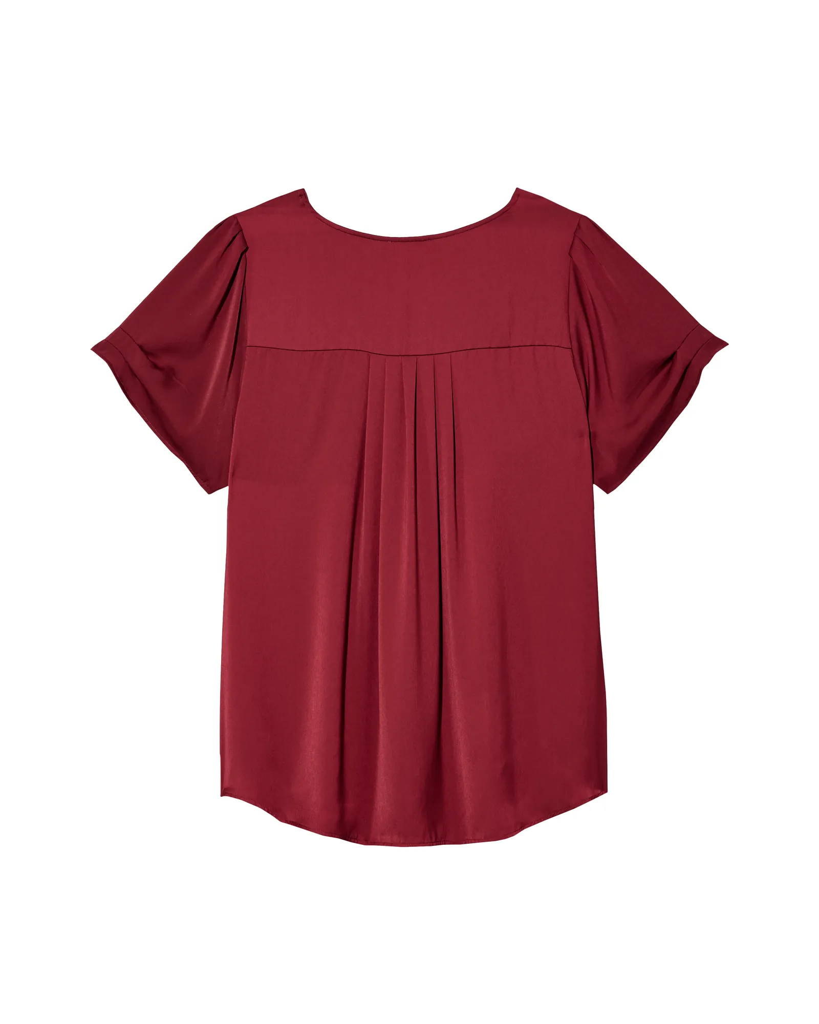 Serena Short Sleeve Blouse | Burgundy