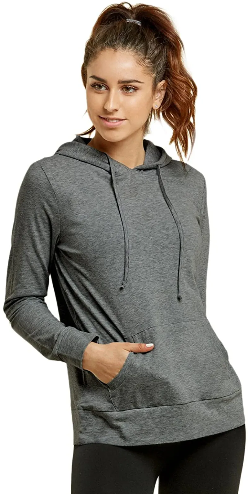 Sofra Women's Thin Cotton Pullover Hoodie Sweater