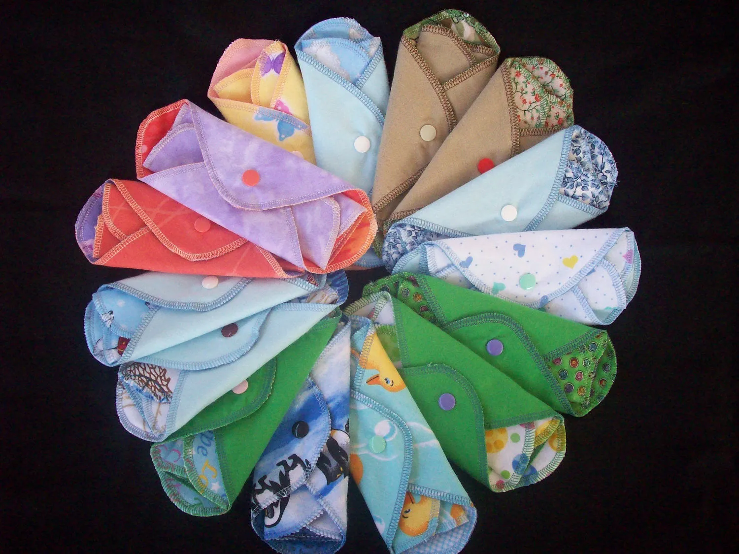 Try 3 MamaBear LadyWear Quick-Dry cloth menstrual pads - Medium, Light, and DailyWear