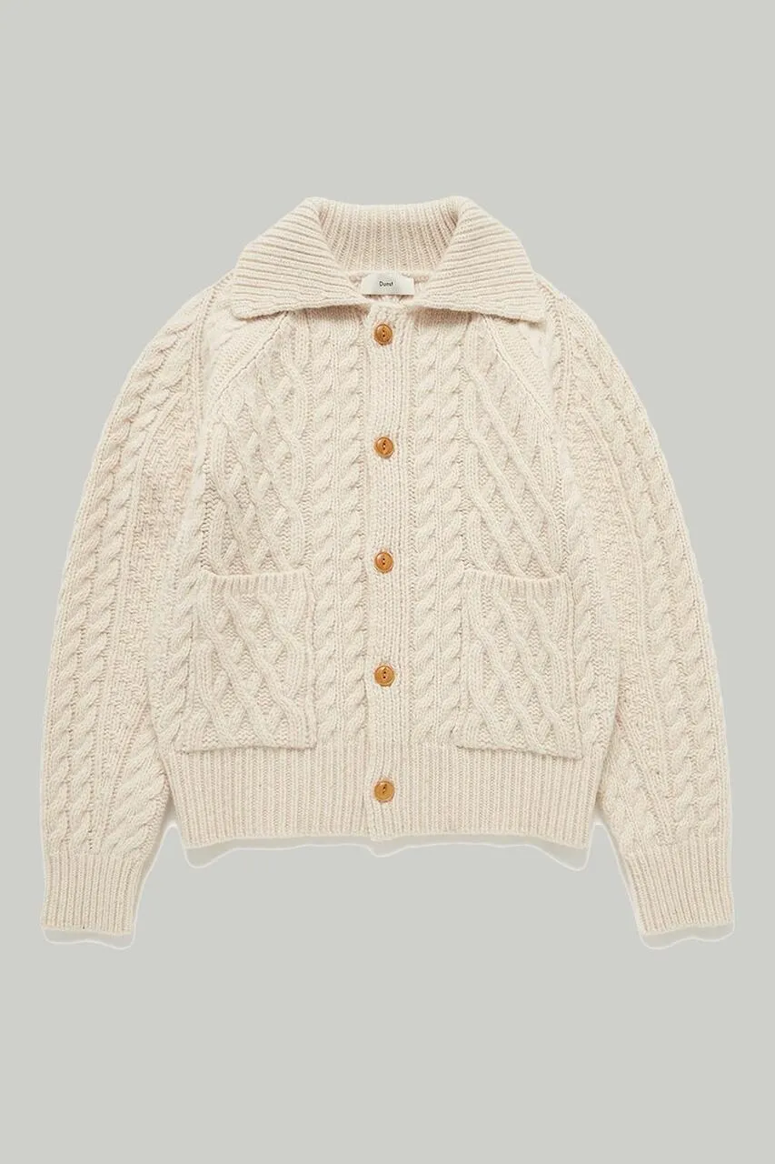 UNISEX FISHERMAN KNIT CARDIGAN