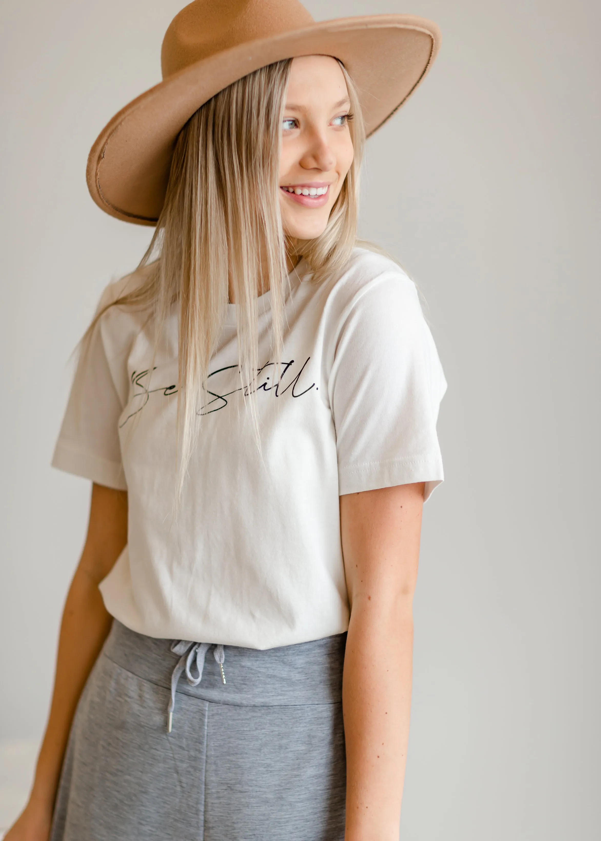 White Be Still Graphic Tee - FINAL SALE