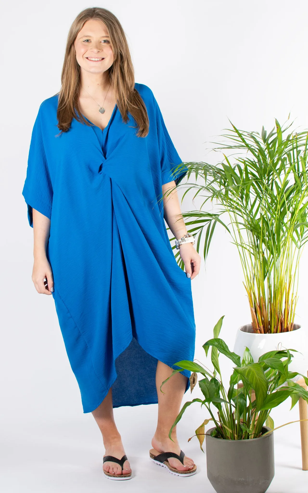 Whoopi V-neck Dress | Blue