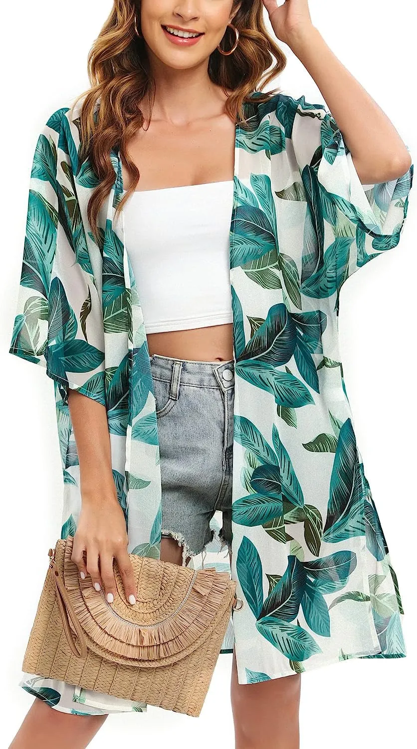 Women's Kimono Swimsuit Coverups Casual Loose